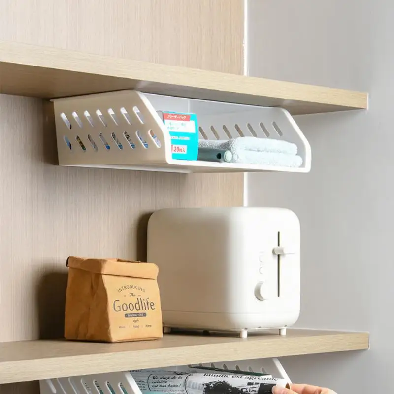 

Самоклеящийся ящик для хранения под столом, органайзер для макияжа, самоклеящийся школьный канцелярский чехол, лоток для карандашей, держа...