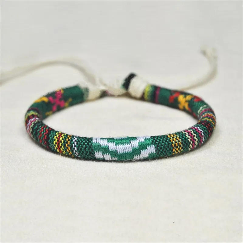Boho rope Браслеты богемные браслеты с цветочной вышивкой Прямая поставка модный