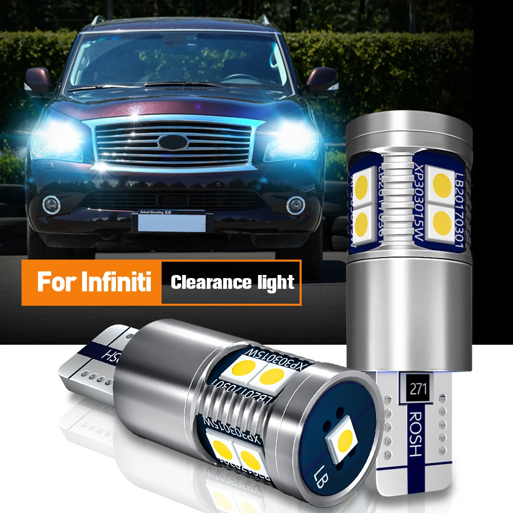 

2pcs LED Parking Light Bulb Lamp W5W T10 Canbus For Infiniti G35 G37 G25 Q45 QX56 FX45 FX50 FX37 M45 M35 M35H M37 M56 EX35 EX37