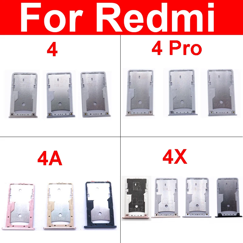 Слот для Sim-карты памяти держатель лотка Xiaomi Redmi 4 4A 4X Pro Sim SD карты адаптер сотового
