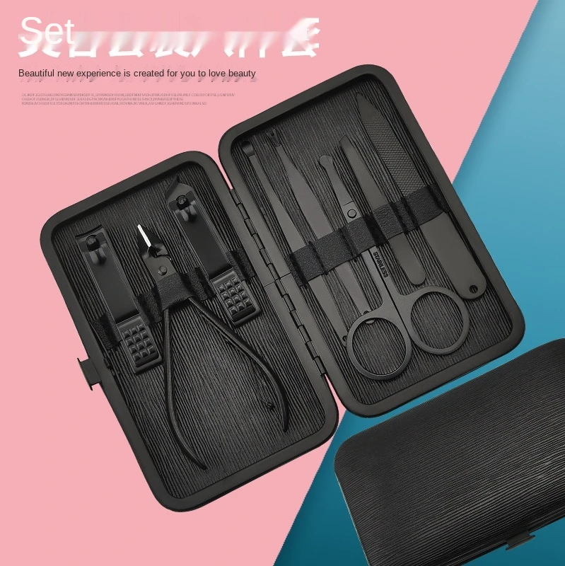 

Stainless Steel Beauty Nail Clippers Set, Nail Clippers, Nail Clippers, 9-piece Repair Tools Can Be Customized Toenail Scissors