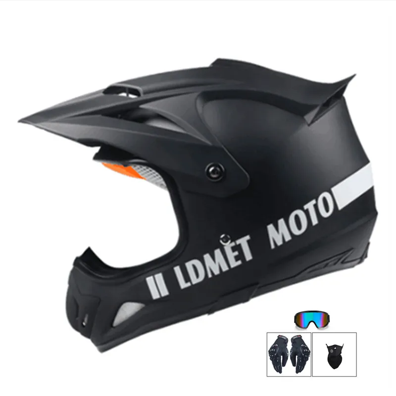 

Mate Black Dual Hilldown Off Road Motorcycle Helmet Dirt Bike Atv D.o.t Certified (m, White Full Face Casco For Moto Sport