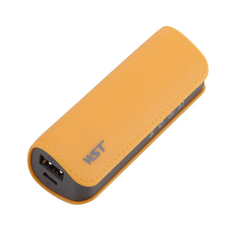 Цвет: желтый Универсальный 2600mAh мини банк питания 18650 литий-ионная батарея банк питания Мобильный телефон зарядное устройство для iPhone samsung Xiaomi резервного копирования повербанк - Цвет: Цвет: желтый
