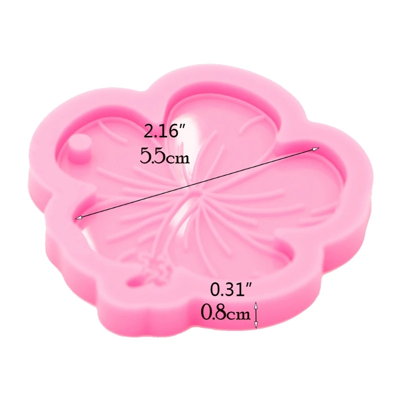 

Cherry Blossoms Keychain Epoxy Resin Mold Key Chain Pendants Silicone Mould DIY Crafts Jewelry Casting Tools