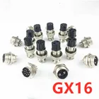 2 комплекта GX16 GX16-2 2P 2Pin 3Pin 4Pin 5Pin 6Pin 16 мм мужской и женский провод панель Разъем круговой авиационный разъем