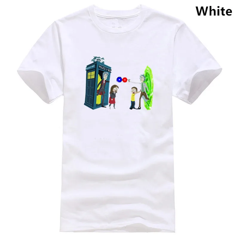 Забавная футболка Rick Sanchez VS Doctor Who мужские и женские все размеры | Мужская одежда