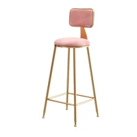 modern light luxury wrought iron bar chairs leisure backrest nordic bar stool living room furniture restaurant high bar chair