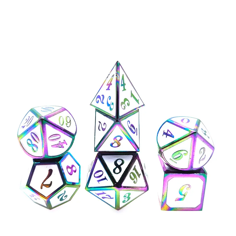 Новинка 2020 металлические игральные кости DnD MTG в комплекте с чехлом для