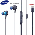 Оригинальные наушники Samsung типа C ANC, проводные наушники-вкладыши с микрофоном и регулировкой громкости USB-C, гарнитура для Galaxy Note 10 + 20 S20 S21 Ultra A52