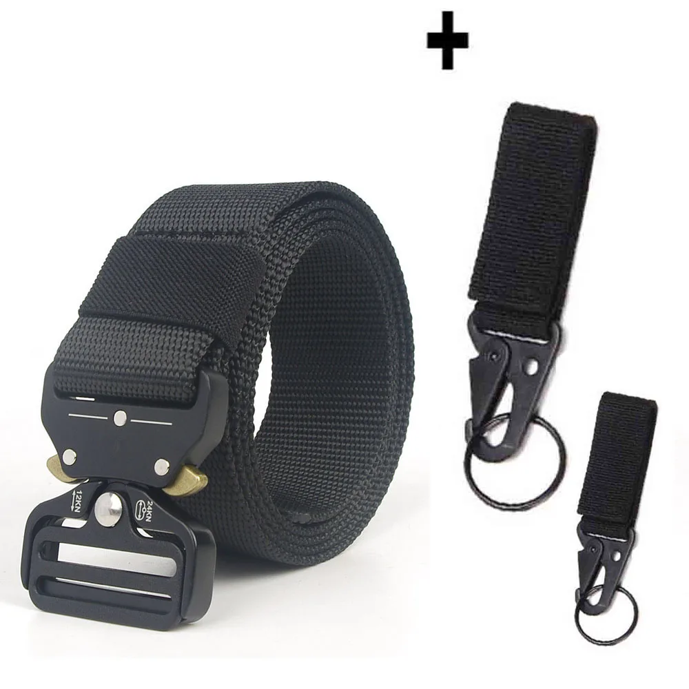 sty2bk 2keychain Поясная поддержка поясной ремень тактический армейский военный боевой сбивающийся аварийный пояс для выживания Пояс для охоты - Цвет: sty2bk 2keychain