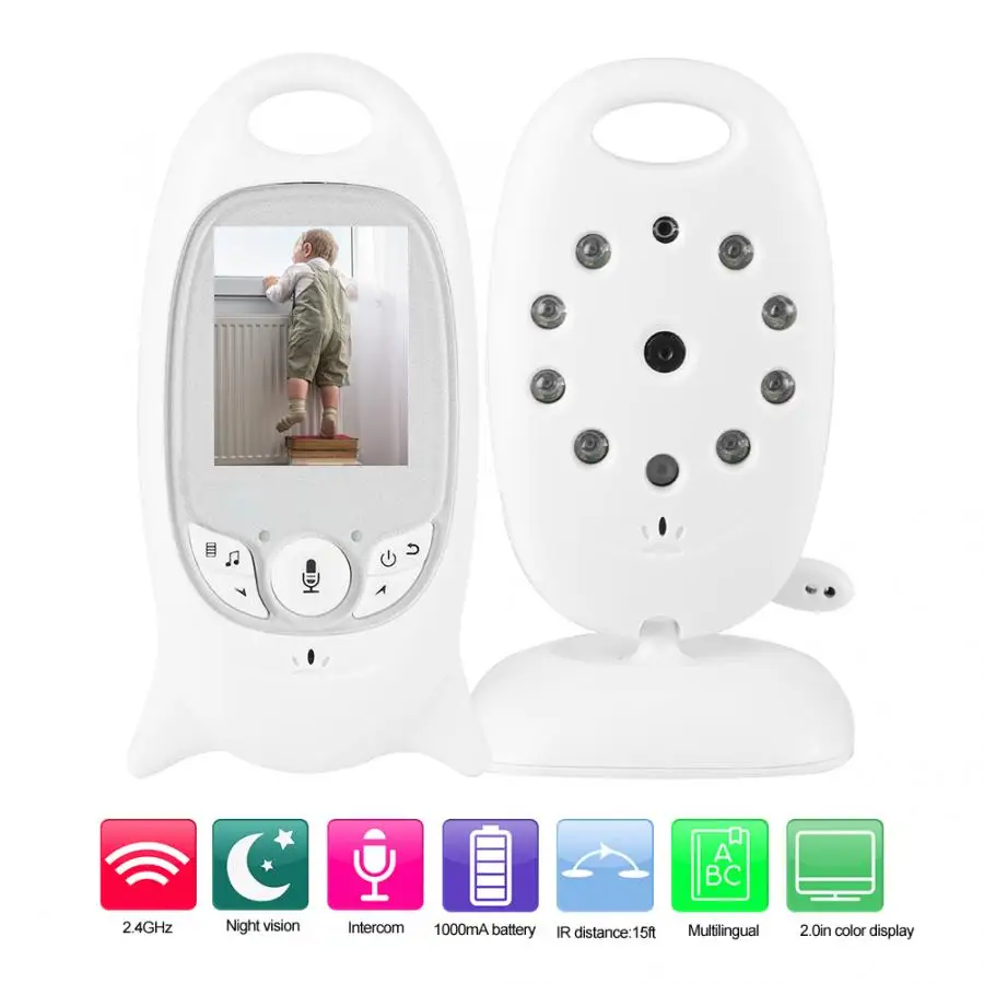 110-240V 2.4G 2in LCD Baby Monitor Camera Night Vision 2-Way Intercom Security | Безопасность и защита