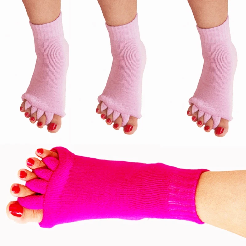 Профессиональные носки для йоги с пятью пальцами дышащие нескользящие открытым