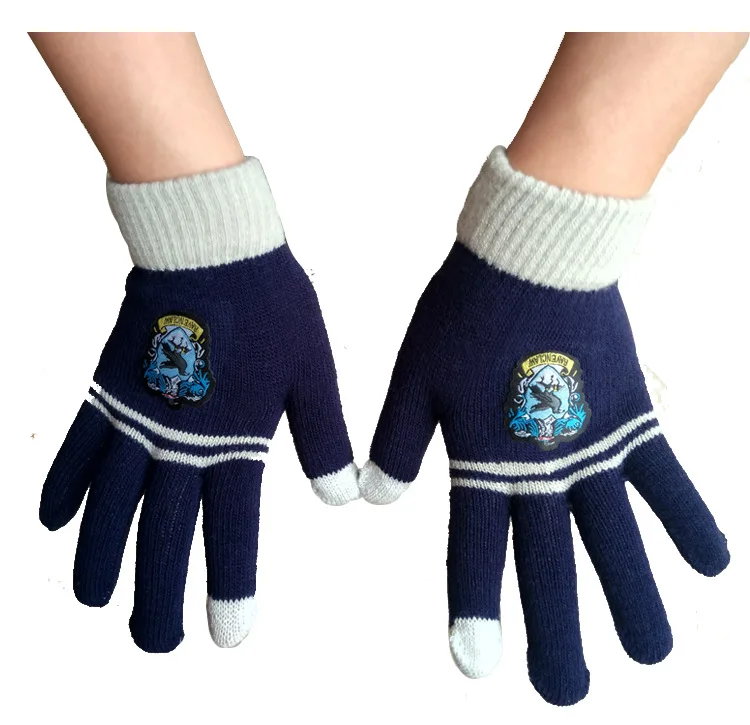 Перчатки Gryffindor Slytherin Hufflepuff Ravenclaw 2019 зимние теплые перчатки для сенсорного экрана