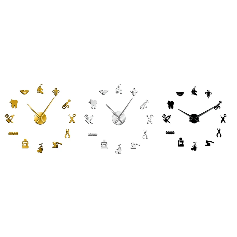 Стоматолог DIY большие настельные часы ден Таль сделать кв Крупногабаритные