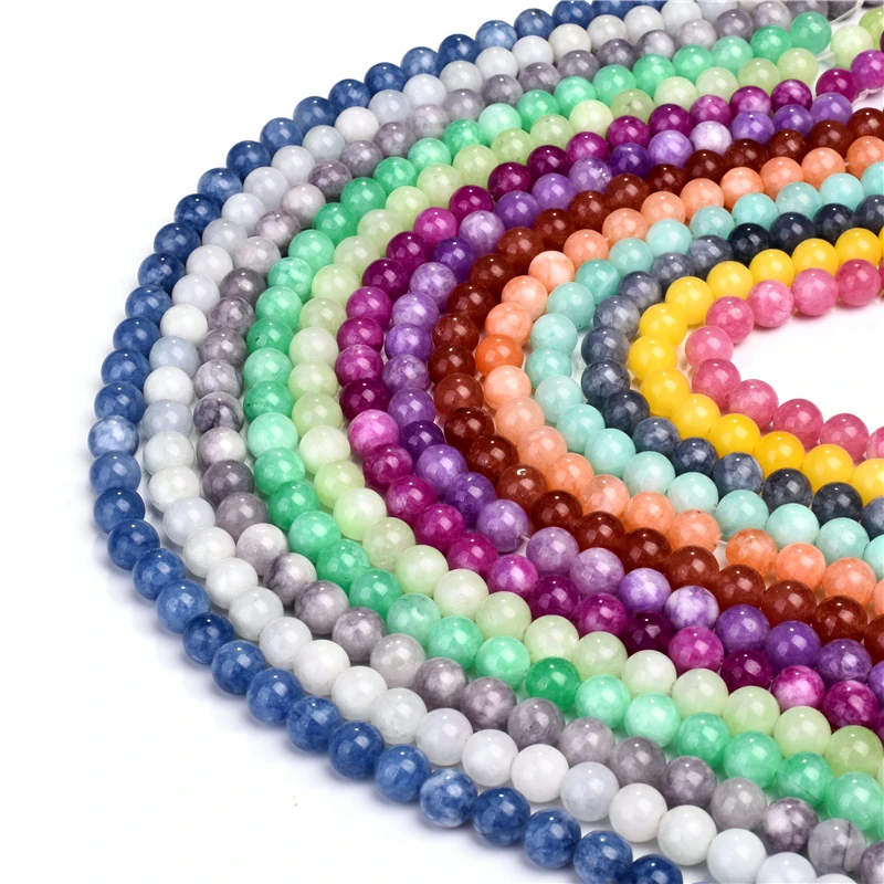 Natural Jasper Persian Cloud Jade Gemstone Beads 13 Color Round Loose 6/8/10MM Pick Size GEM Stone Jewelry Making Bracelet | Украшения и