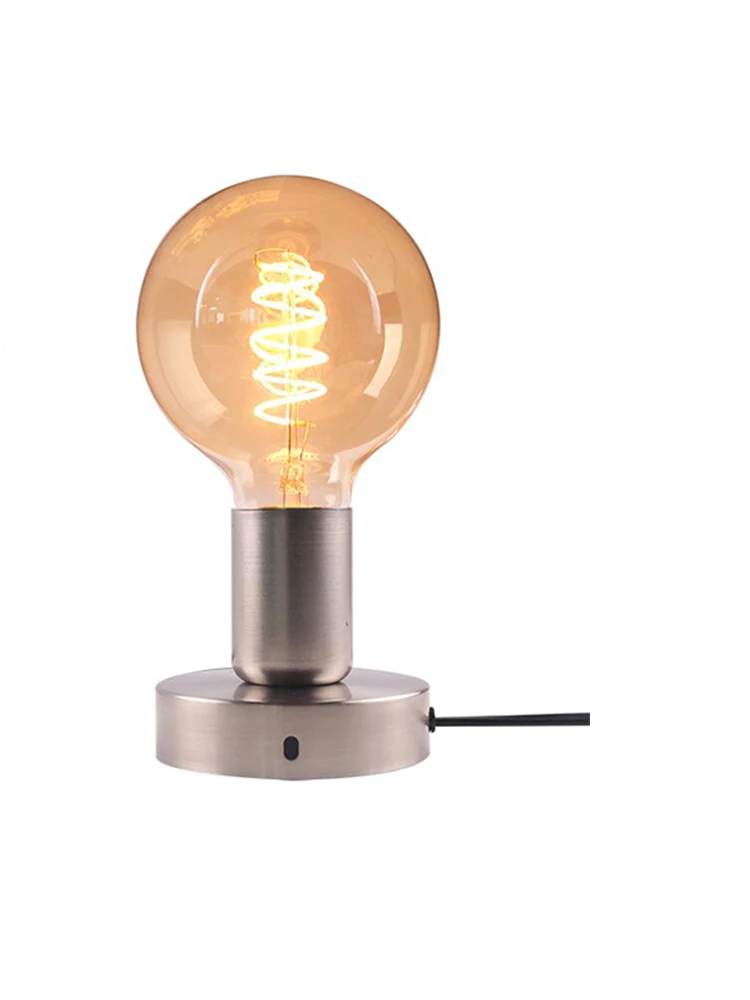 Винтажный металлический настольный светильник с цоколем E27 220 В