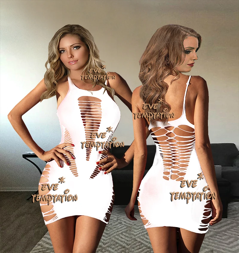 Сексуальная одежда для сна нижнее белье Babydoll боди сетка бант цветочный чулок интимные подвязки без бретелек W059 - Цвет: white