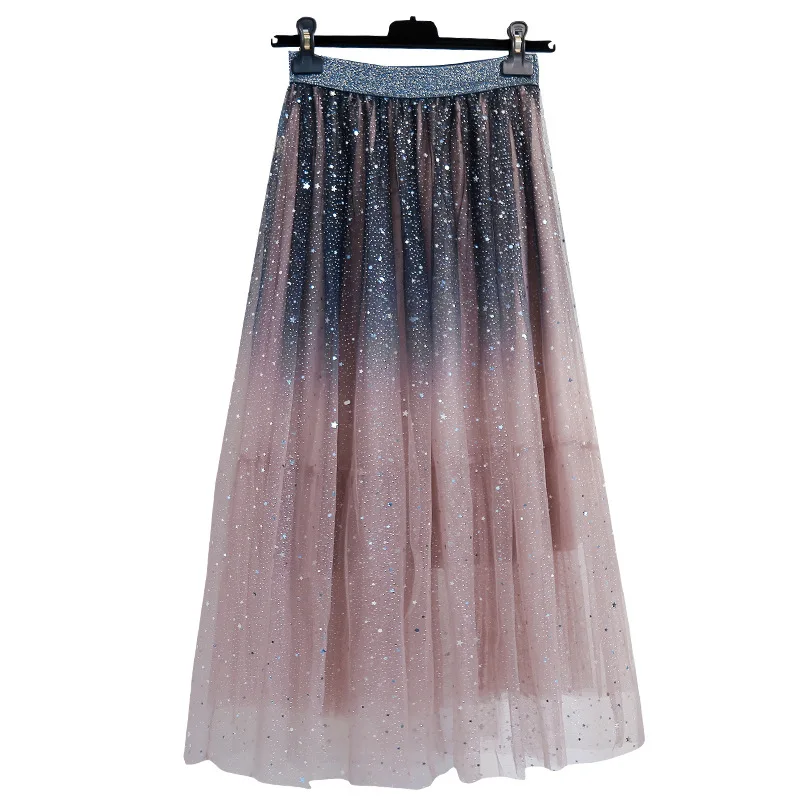 Женская одежда модные юбки Новинка лета 2020 юбка с эластичным поясом сетчатые