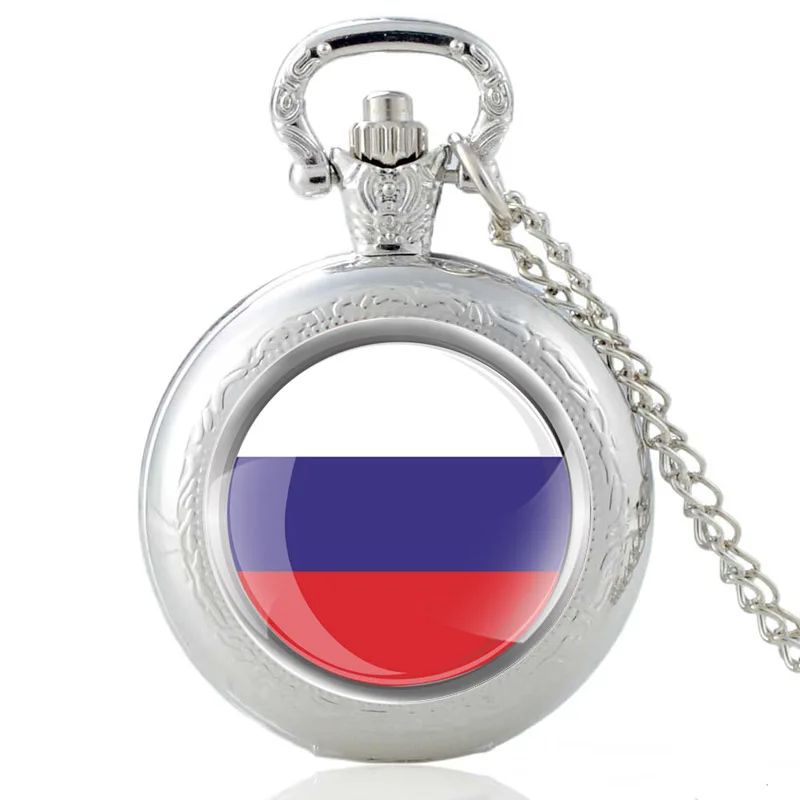 Классический Флаг России Г дизайн кварцевые карманные часы для мужчин и женщин