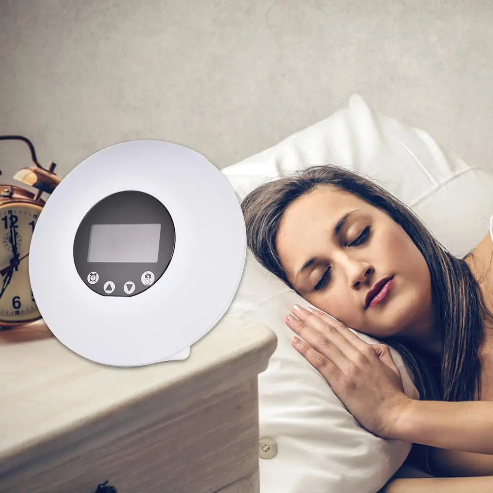 Головная лампа для спальни будильник декор лестницы сенсорная вспышка 9 цветов