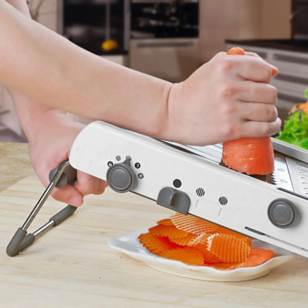 

Food Slicer Swift Grater Adjustable Stainless Steel Multi-function Vegetable Cheese Cutting Machine Chopper Shredder Mill with 3