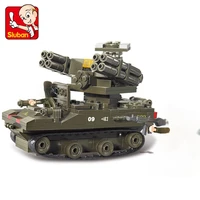 207pcs military series antiaircraft tank building block toys sluban construction figure gift for children compatible blocks toy