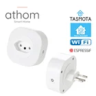 ATHOM предварительно вспышка TASMOTA бразильская умная вилка работает с мониторингом электрического потребления в домашних условиях 16 А