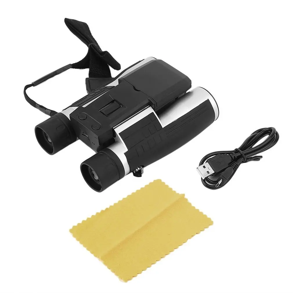 

HD Black Binoculars Telescope Folding Full HD1080P Digital Camera 2.0" LCD 12x32 with Built-in Digital Camera