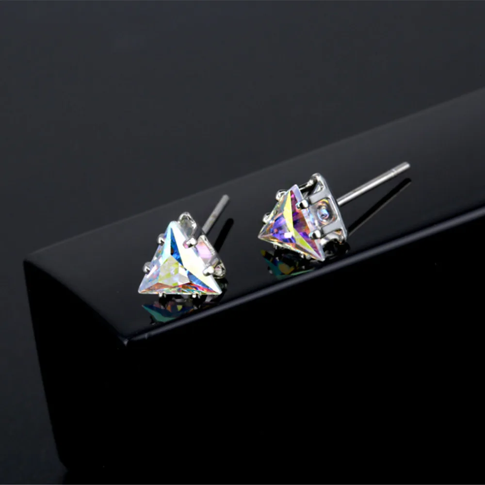 Цвет серьги геометрической формы Циркон в Корейском стиле для женщин ювелирные