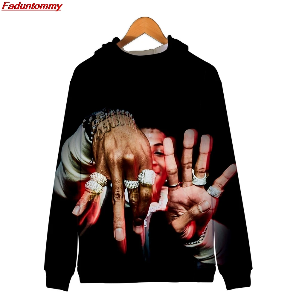 YoungBoy никогда больше не сломался 3D стиль приталенные толстовки на молнии модные