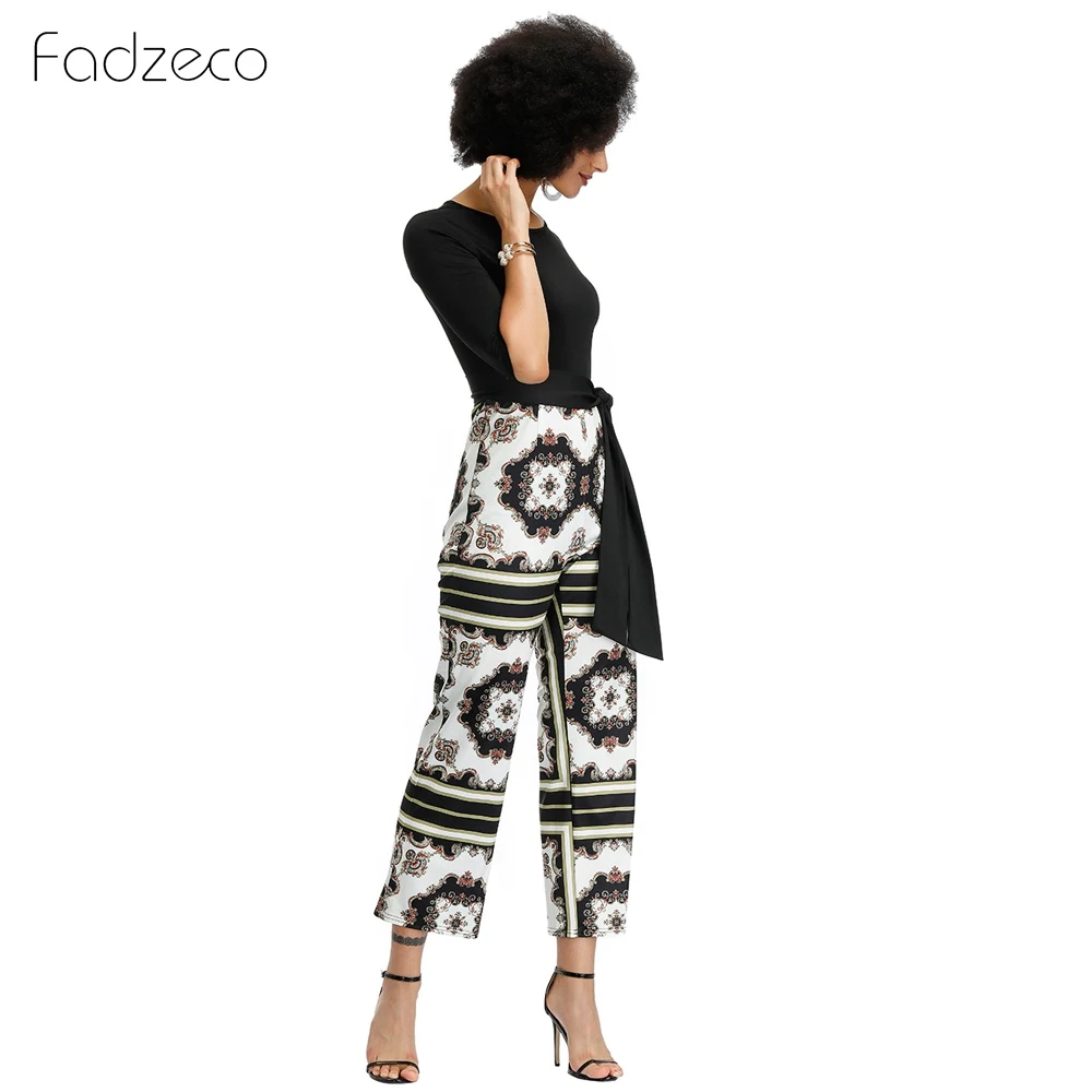 Fadzeco Новая африканская одежда Femme Модный комбинезон в стиле рок топ с рукавом семь