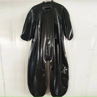 ganzanzug gummi latex uniform 100 rubber cosplay pure black catsuit herren s xxl