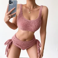 two piece set lounge sexy 2 piece set women sweater knit set tank top and pants casual homewear outfits home suit