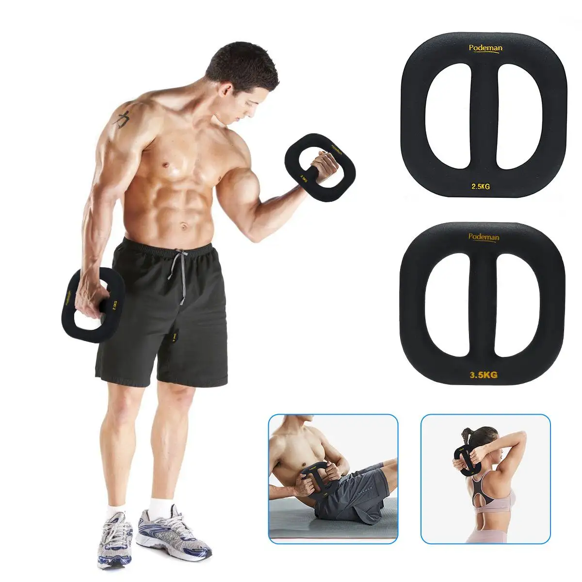 

House Gym Dumbbell 2.5 Kg 3.5kg Dumbbell Rubber Ring dumbbell kettlebell for fitness and body weight training
