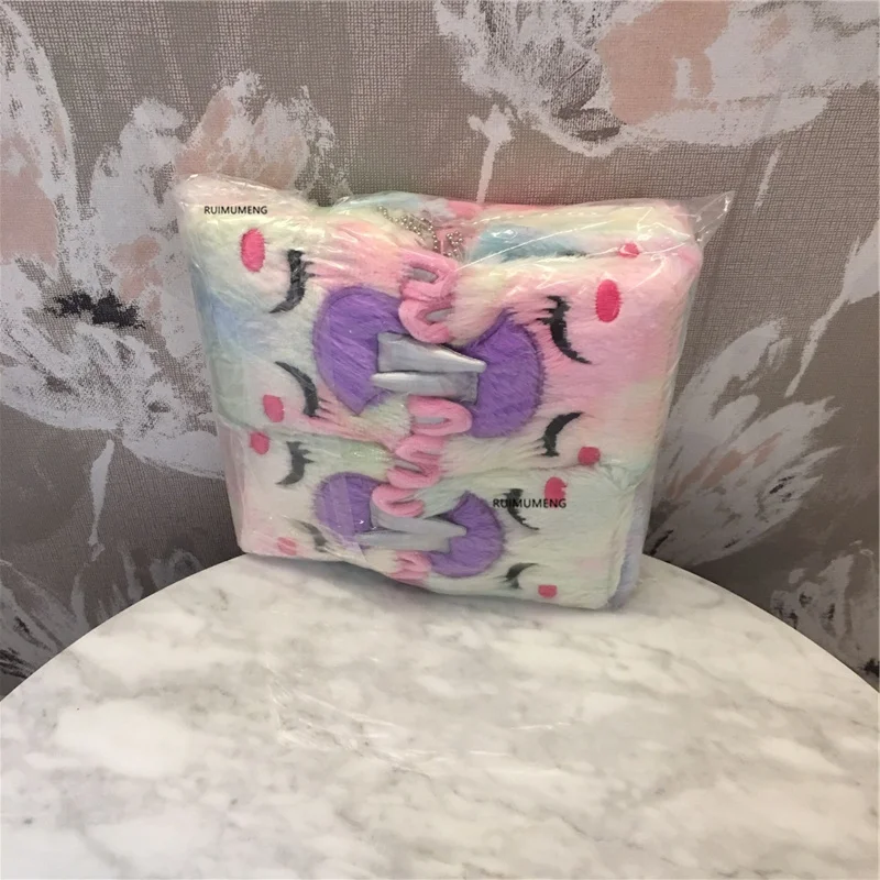 Симпатичная сумка с единорогом плюшевая для монет 12 см Брелок девочек плюшевый