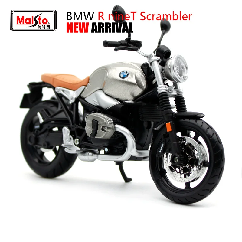 Модель игрушечного мотоцикла Maisto 1:12 BMW R nine T Scrambler из литого металла для поклонников автомобилей и мужчин, арт. 18834.