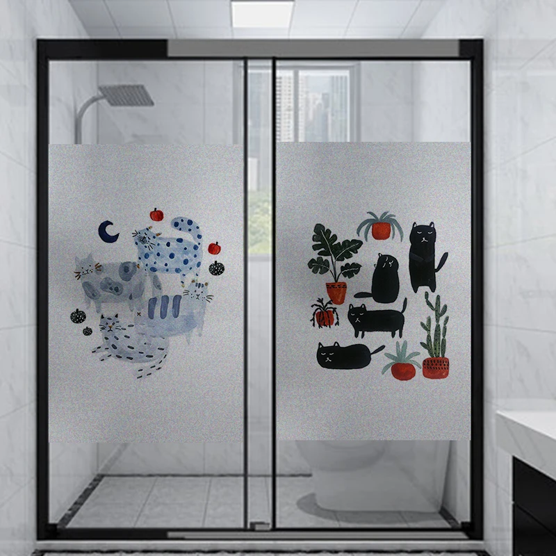 Электростатическая матовая непрозрачная оконная пленка 120 см | Дом и сад