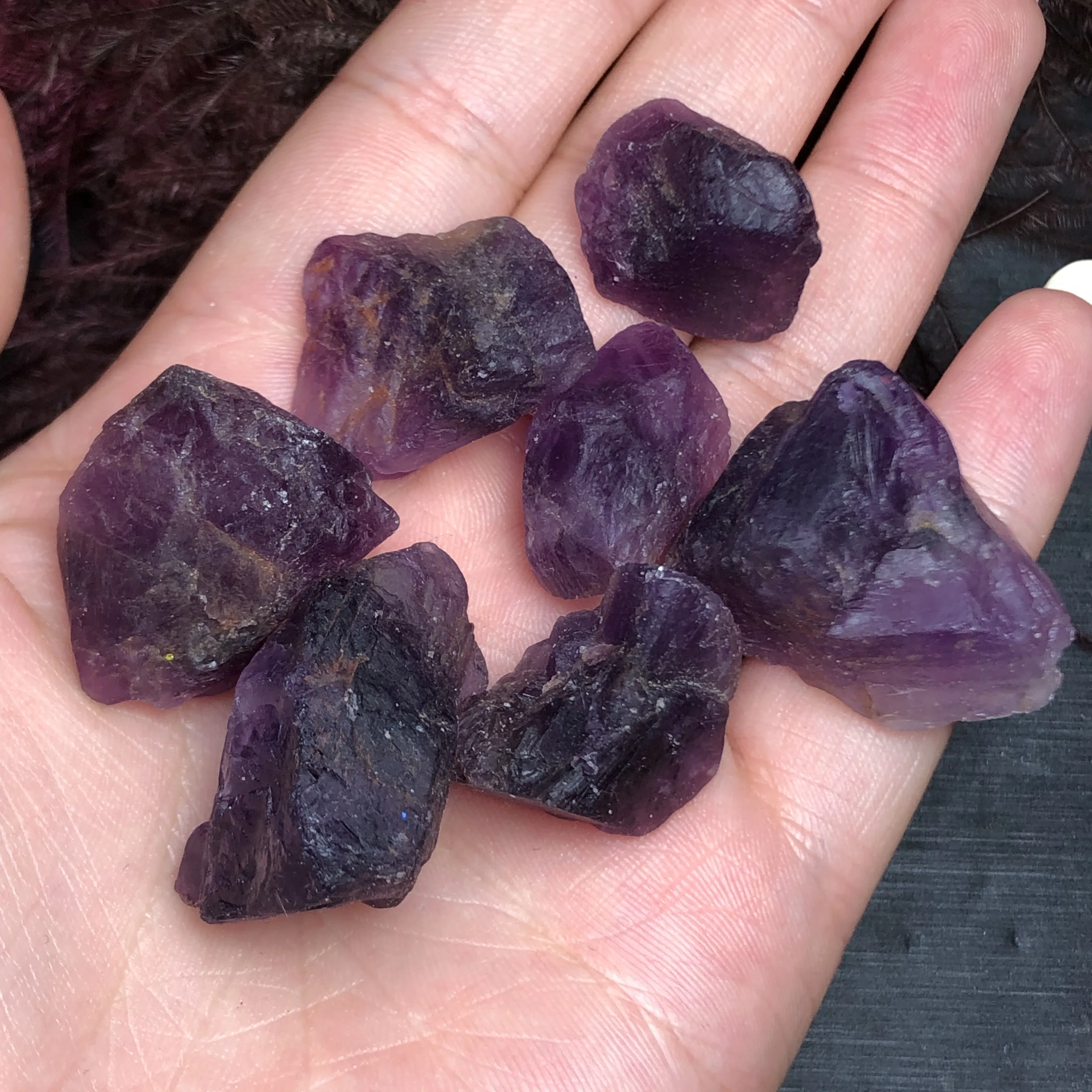 

6PCS Amethyst natural rough gemstones and minerals healing stones