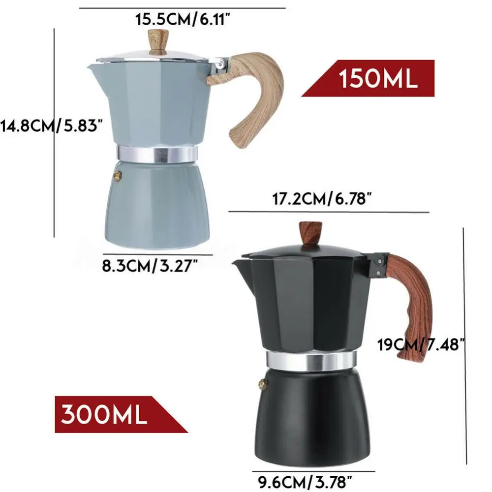 

60% Hot Sales!!! Aluminum Italian Style Espresso Coffee Maker Percolators Stove Top Pot Kettle