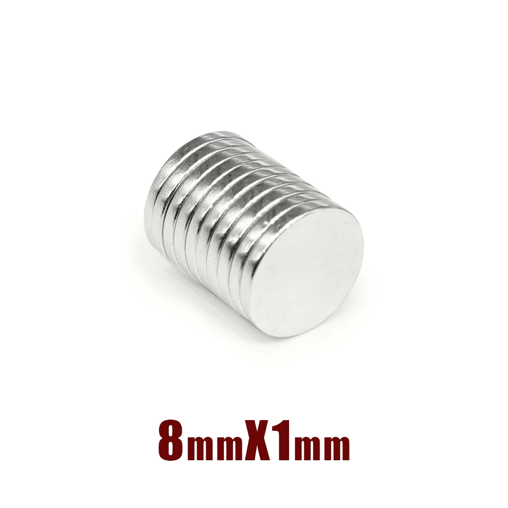 

50/100/200/500/1000PCS 8x1 mm Round Strong Powerful Magnetic Magnet N35 Permanent Rare Earth Neodymium Magnet Disc 8x1mm 8*1 mm
