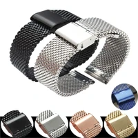 aaa high quality watch band 20mm 22mm mesh stainless steel replacement for dw watch strap smart rose gold blue milanese leather