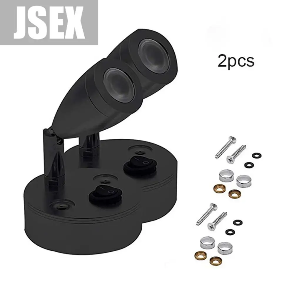 

2 шт./упак. 12V настольная лампа лодки RV светодиодный ночной Светильник Camper прицеп, дом на колесах Подсветка салона, Регулируемый потолочный с...