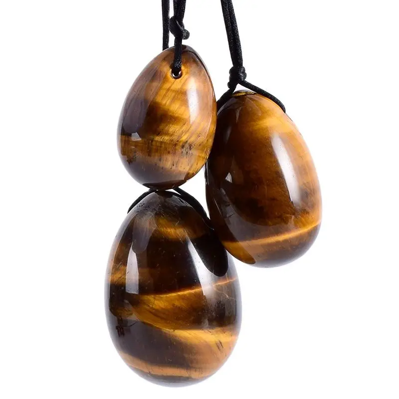 Натуральный тигровый глаз Йони яйцо массаж набор яиц для массажа Undrill &