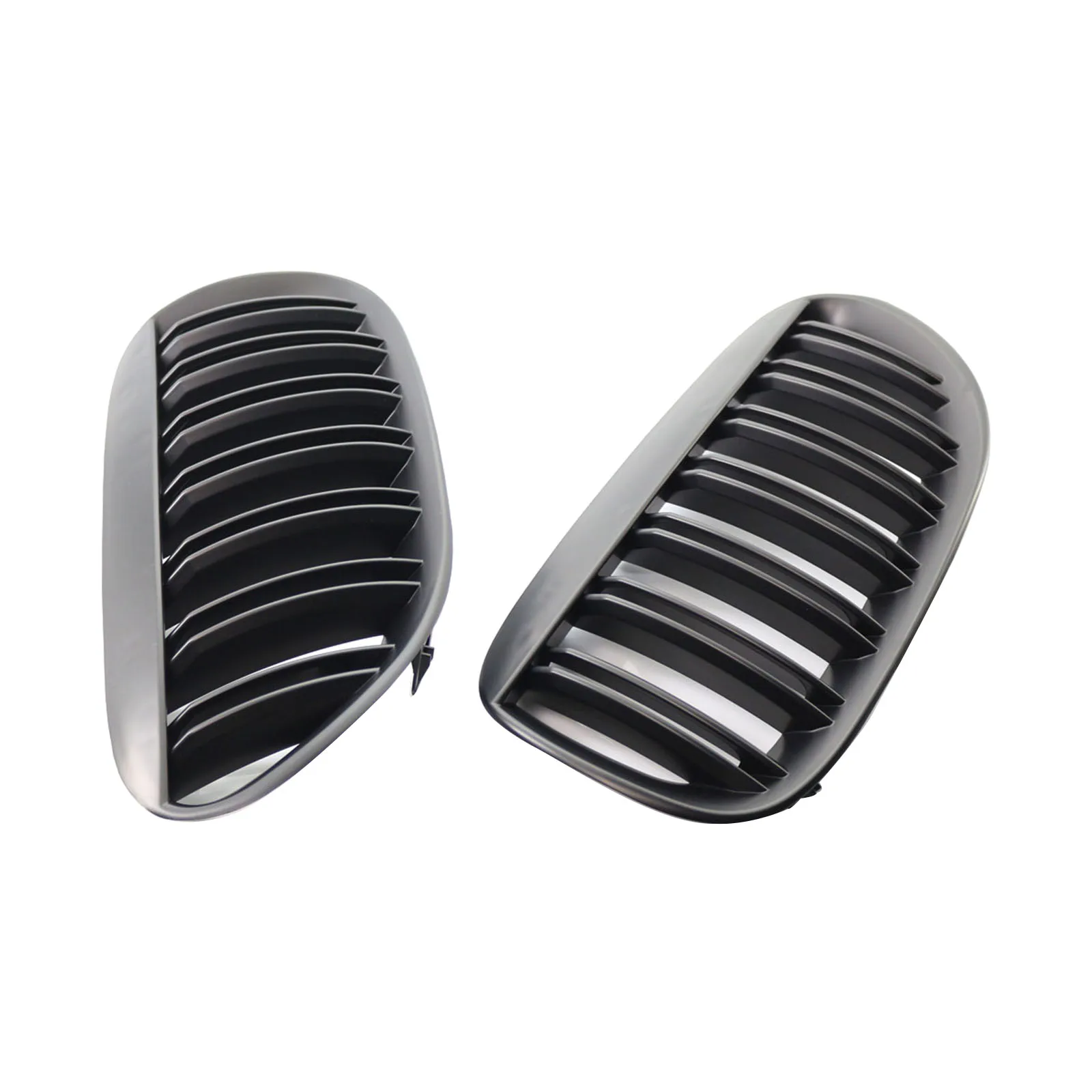 

Одна пара глянцевых черных двойных линий передняя решетка радиатора для замены для BMW E63