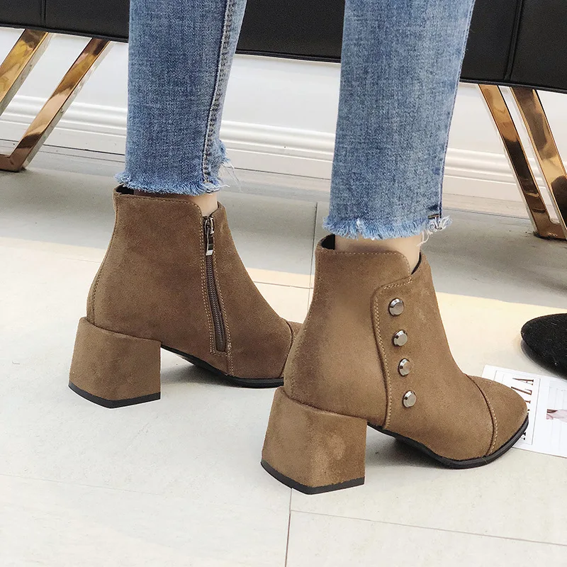 Повседневная обувь без шнуровки женские ботинки Ботинки с низким голенищем