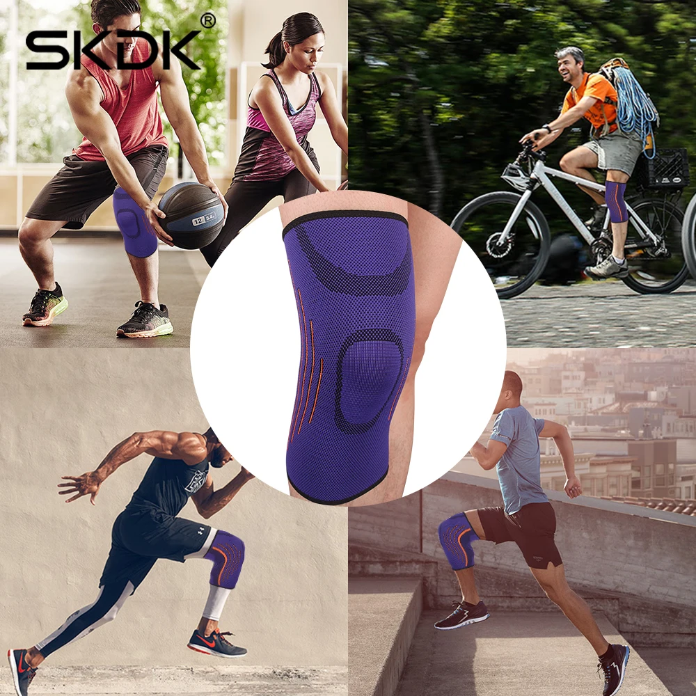 SKDK нейлоновый компрессионный наколенник для фитнеса, поддержка для бега, велоспорта, баскетбола, спорта, суставов, облегчение боли, наколенник