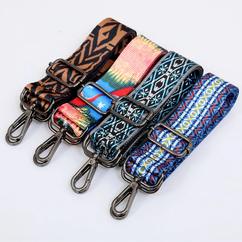 140cm Woven Bag Strap Women's belt for bag accessories Handles Ornament Handbags Shoulder Nylon Cross Body Messenger Belt Ethnic