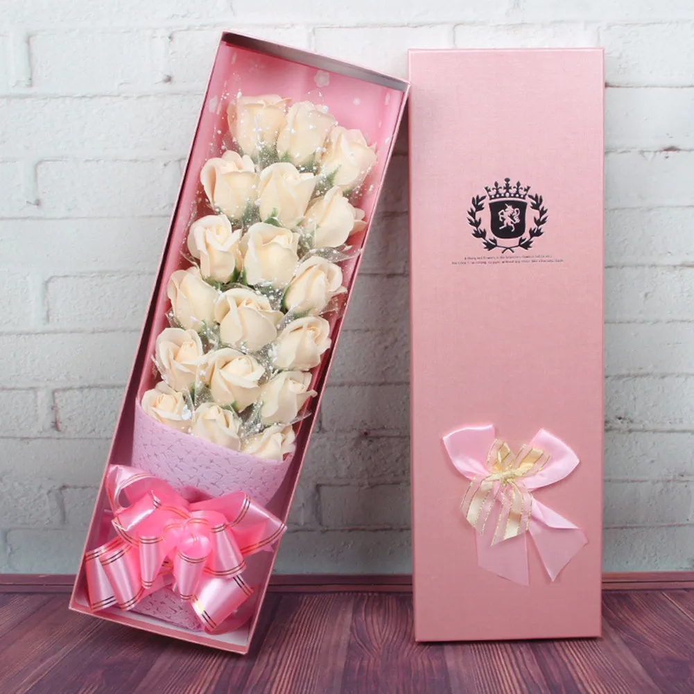 

Искусственное мыло в виде Розы, букет цветов, искусственное мыло ручной работы в подарочной коробке, подарок на день Святого Валентина, День...