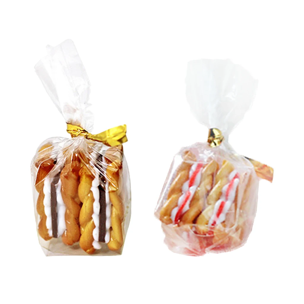 

Handmade 4pcs 1:12 Mini Biscuits Model Dolls House Food Decoration, Resin Cookies Pretend Role Play Toys