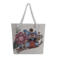 canvas shopping bags eco reusable foldable shoulder bag large handbag fabric cotton tote bag for women shopping bags